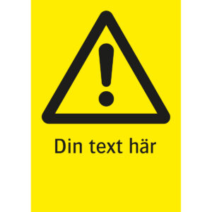 Allmän varning med egen text