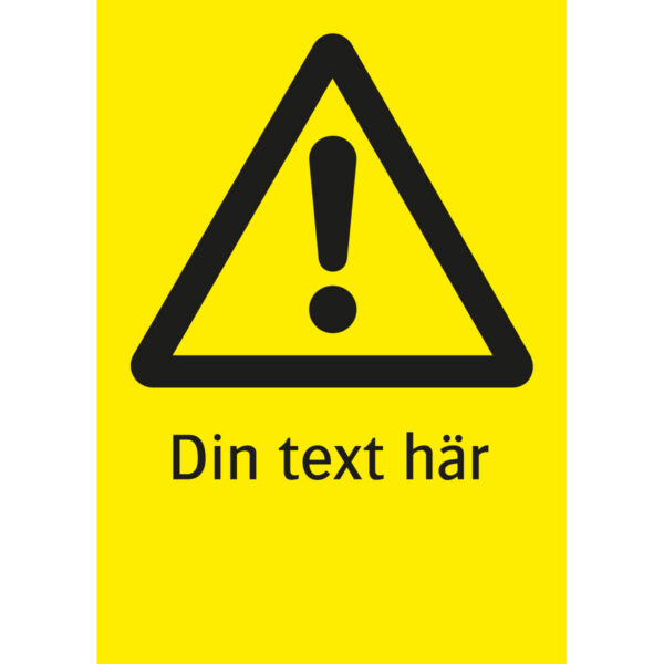 Allmän varning med egen text