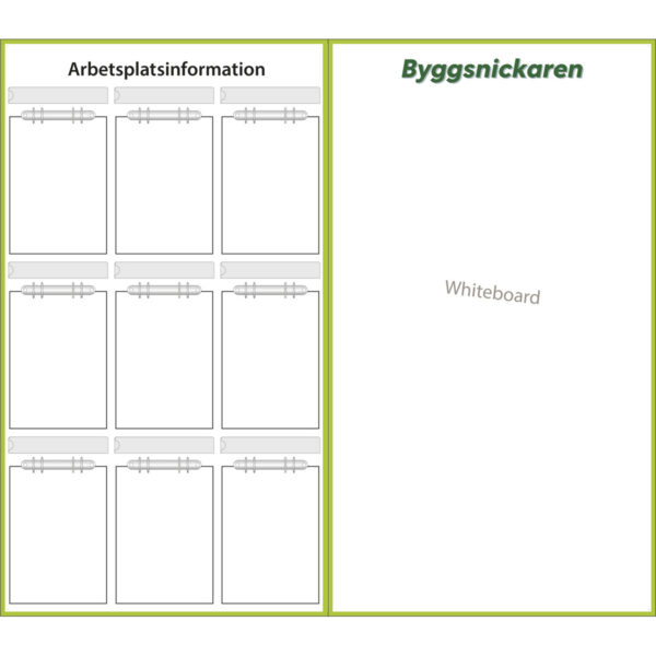 Arbetsplatstavla vikbar Byggsnickaren