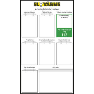 Arbetsplatstavla El och Värme