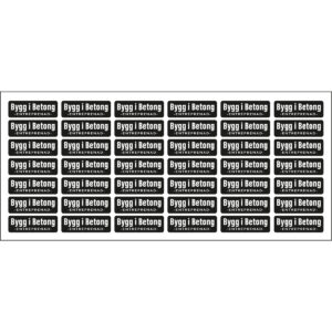 Dekaler på ark 200x90mm 3M svart safetyfolie