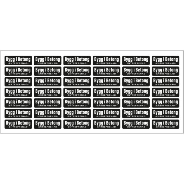 Dekaler på ark 200x90mm 3M svart safetyfolie Dekaler på ark 200x90mm 3M svart safetyfolie