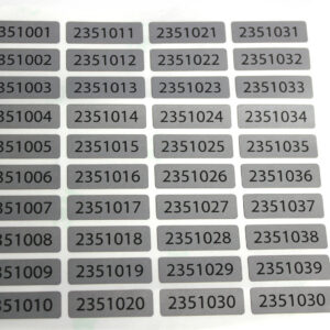 Numrerade laseretiketter