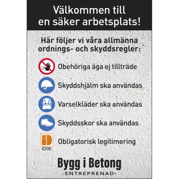 Säker arbetsplats Bygg i Betong